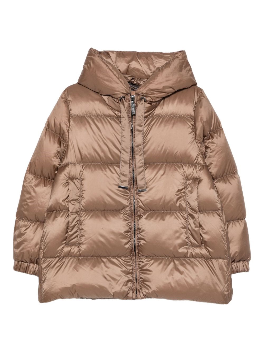 Max Mara The Cube Short Down Jacket In Brown
