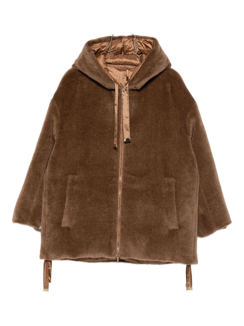 Max Mara The Cube Wool Jacket In Brown