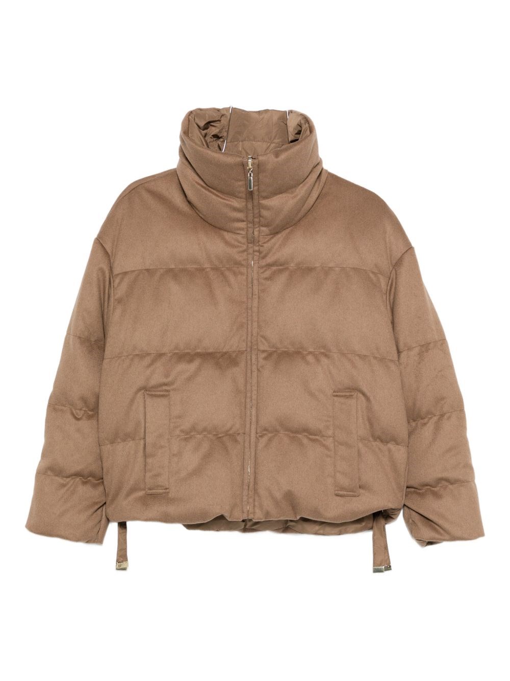 Max Mara The Cube Short Down Jacket In Brown