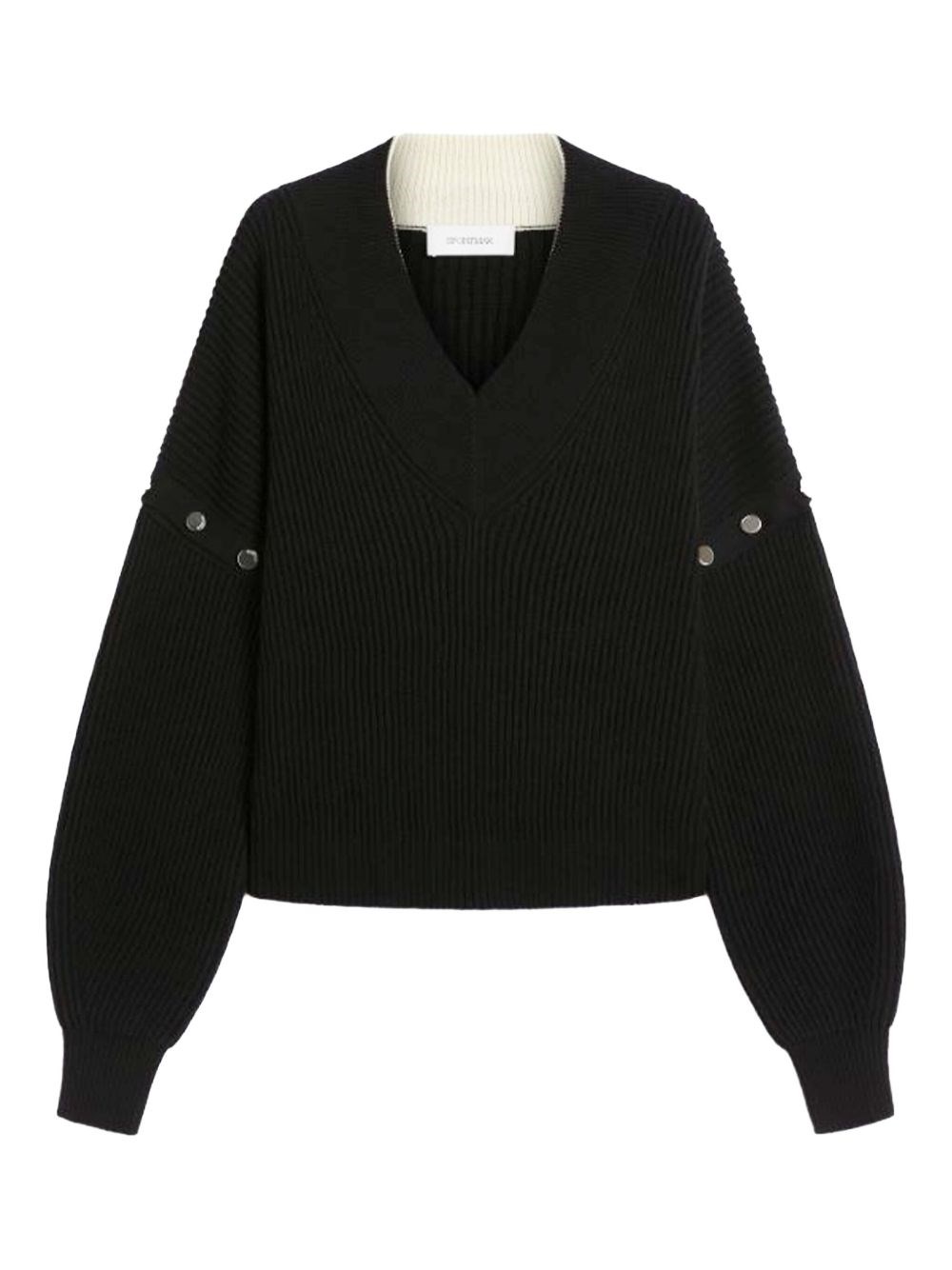 Sportmax Tay Oversized Jumper With Detachable Sleeves In Black