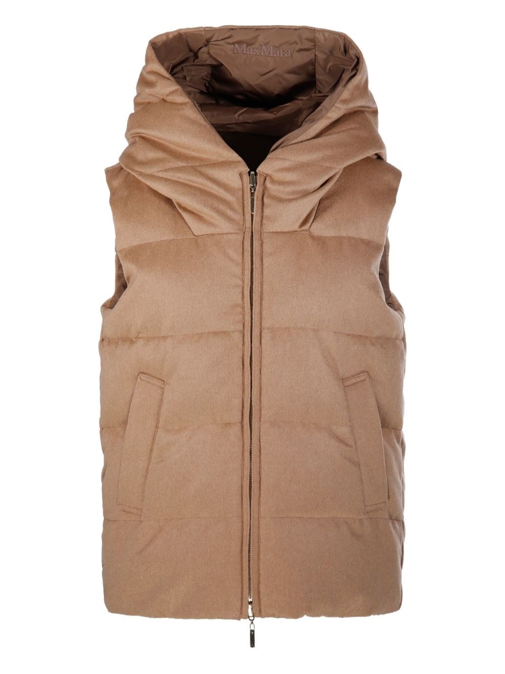 Max Mara The Cube Down Vest In Brown