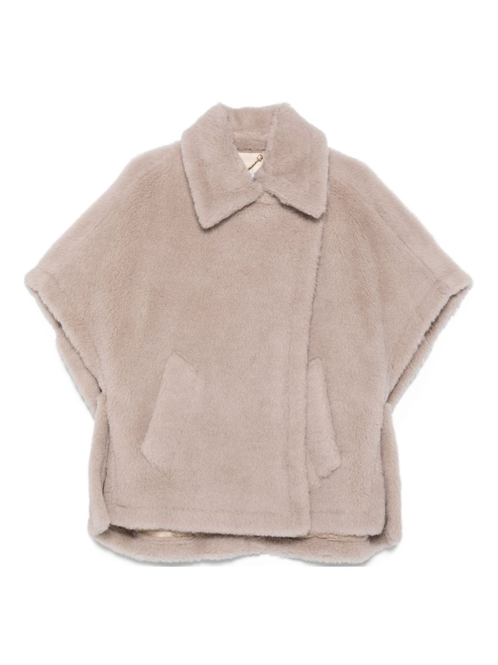 Max Mara Wool Cape In Nude