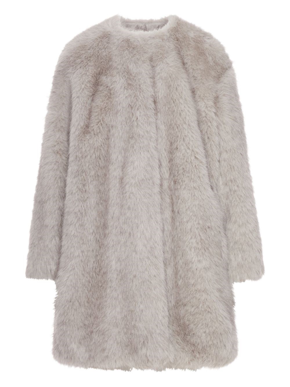 Max Mara Faux Fur Jacket In Gray