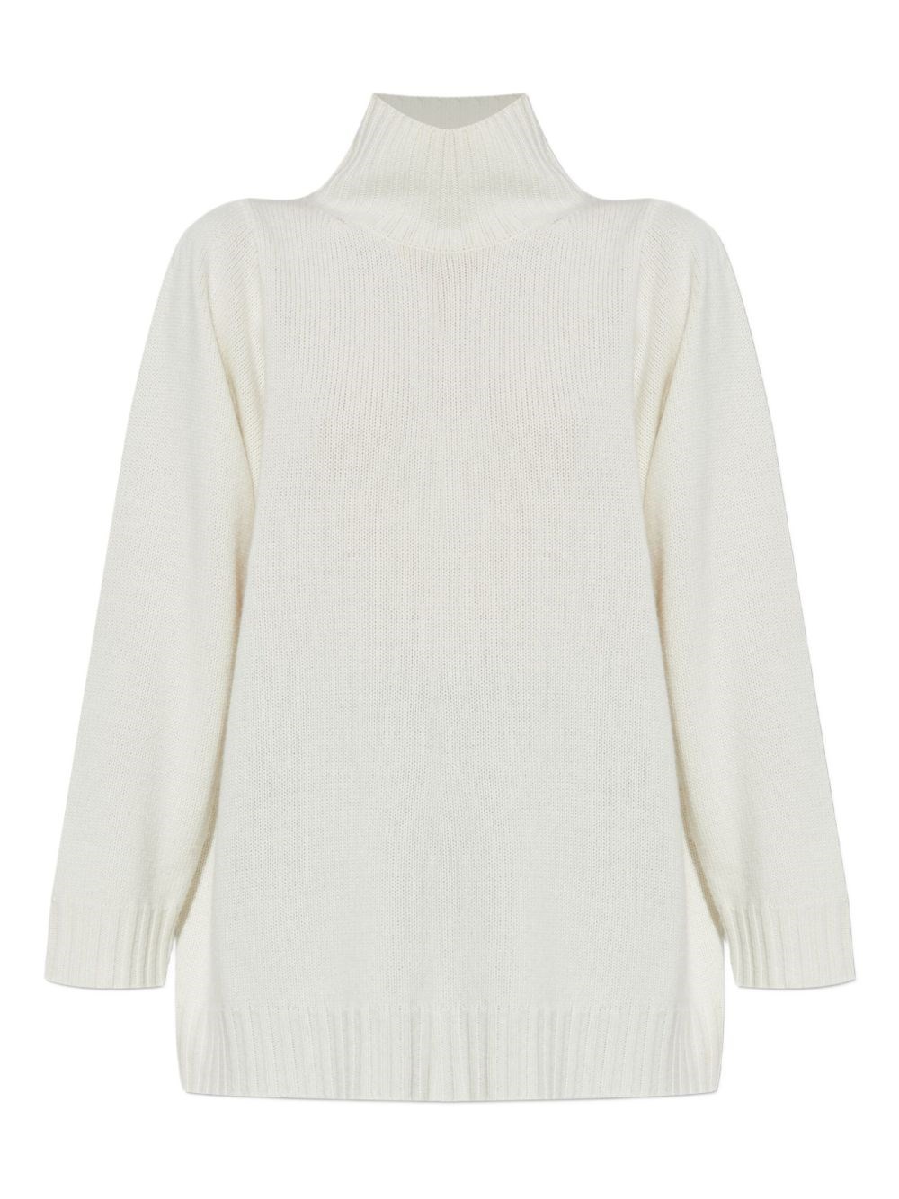 Max Mara Cashmere Turtleneck Sweater In White