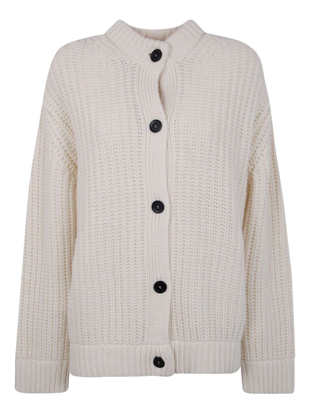 Semicouture Wool Knitted Cardigan In White