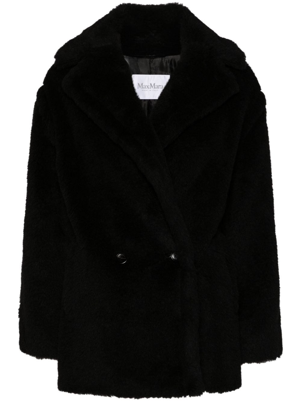 Max Mara Wool Coat In Black
