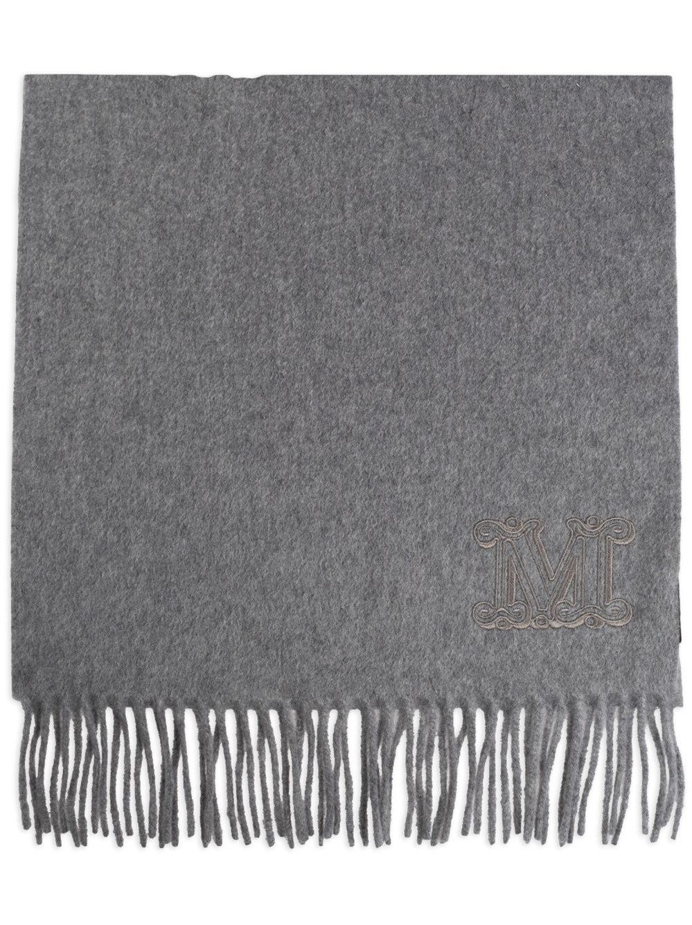 Max Mara Luxurious Cashmere Wraparound Rectangle Scarf In Gray