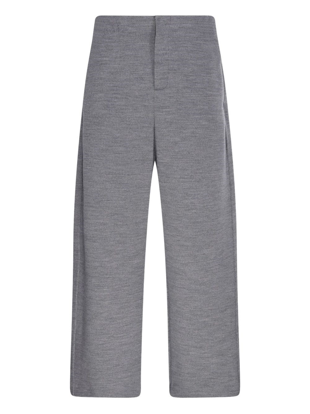 Max Mara Wool And Cotton Trousers In Gray