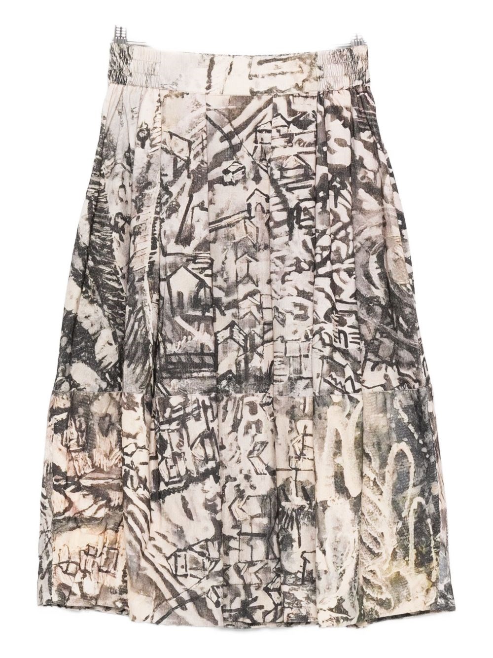 Talking Walls Printed Cotton Skirt In Multi