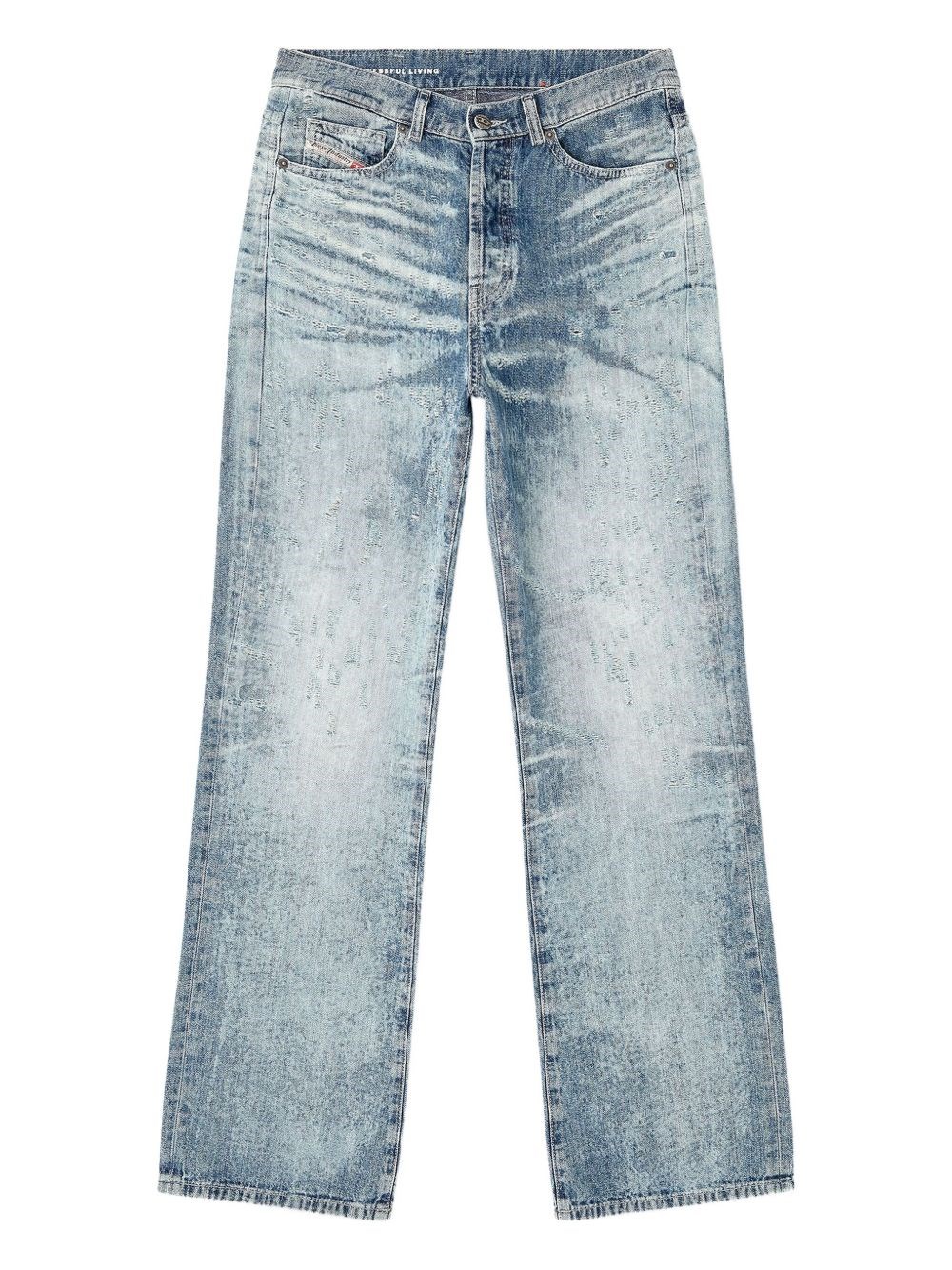 Diesel 1971 D-sent Jeans With Distressed Effect In Blue