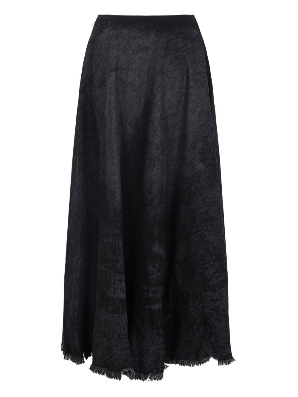 Diesel Frayed-hem A-line Skirt In Black