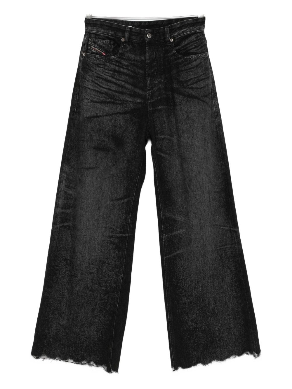 Diesel Flared Denim Jeans In Black