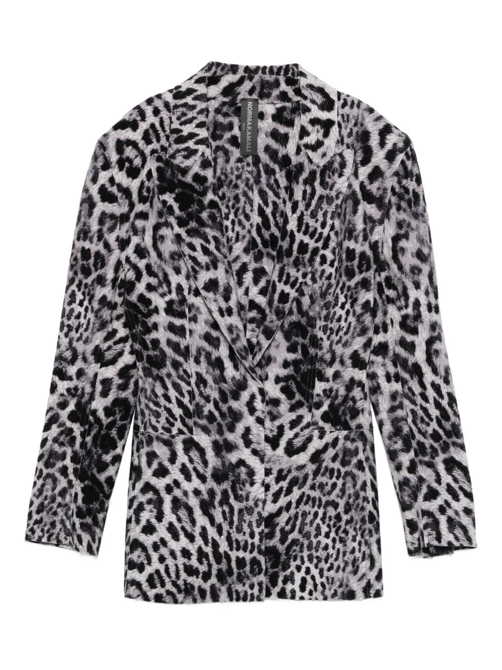 Norma Kamali Classic Single Breasted Jacket In Blue