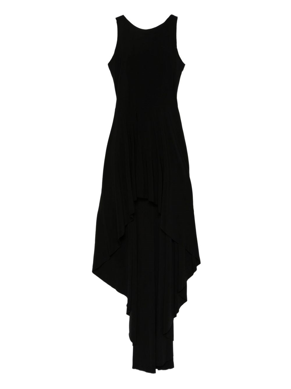 Norma Kamali Asymmetric Mini Dress In Black