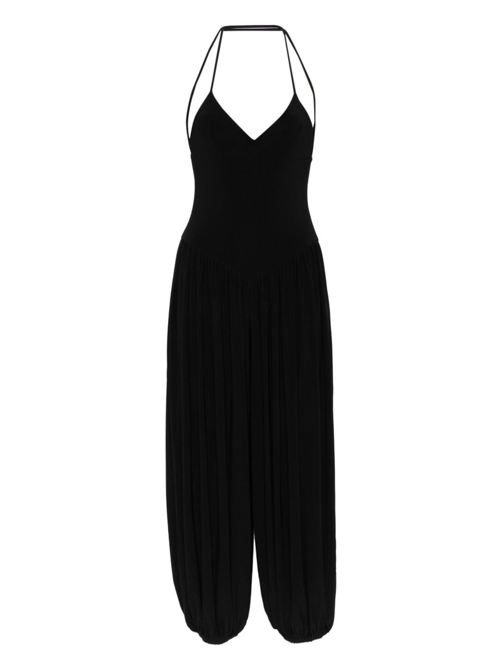 Norma Kamali Kenny Halterneck Jumpsuit In Black