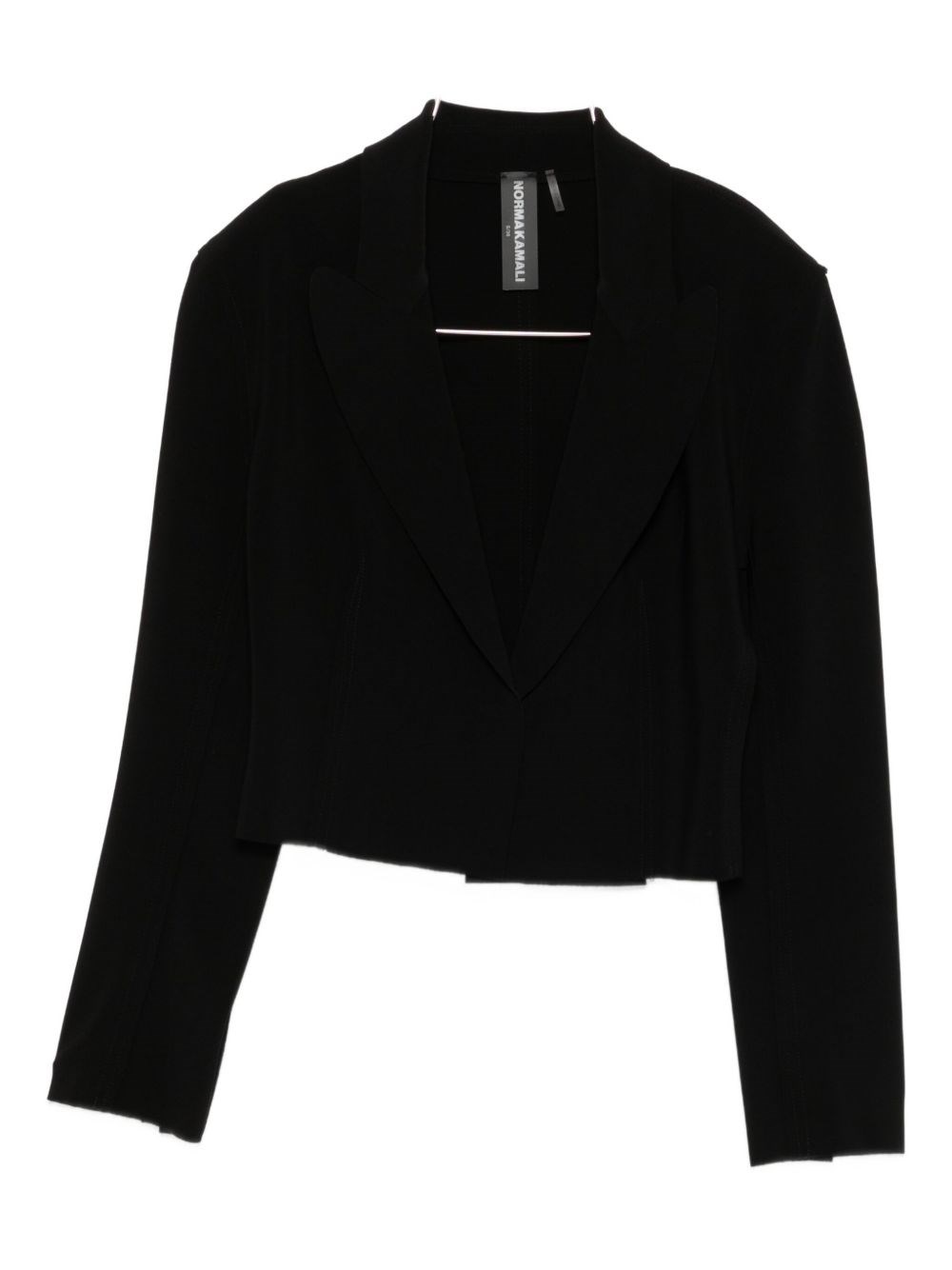 Norma Kamali Single-breasted Cropped Jacket In Black