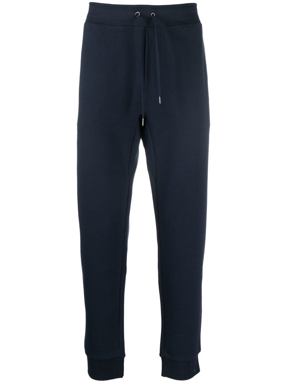 Polo Ralph Lauren Trousers Featuring Ribbed Cuffs And Elastic Waistband In Blue