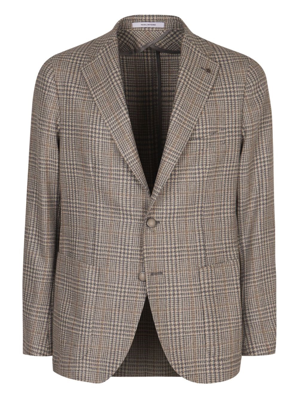 Tagliatore Monte Carlo Wool Buttoned Blazer In Gray