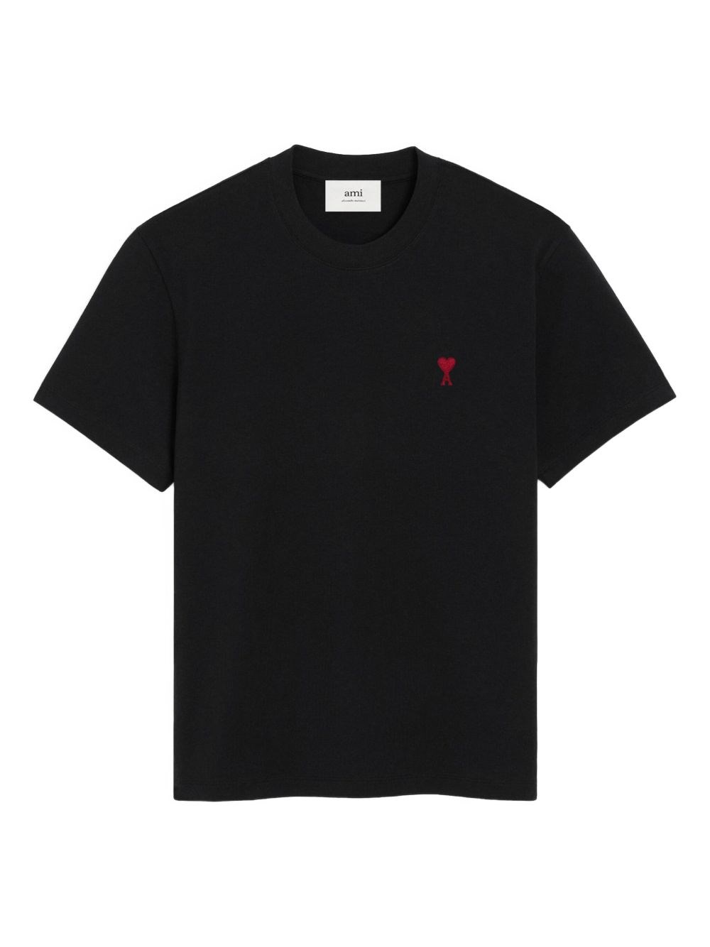 Ami Alexandre Mattiussi Ami De Coeur Black T-shirt In Black