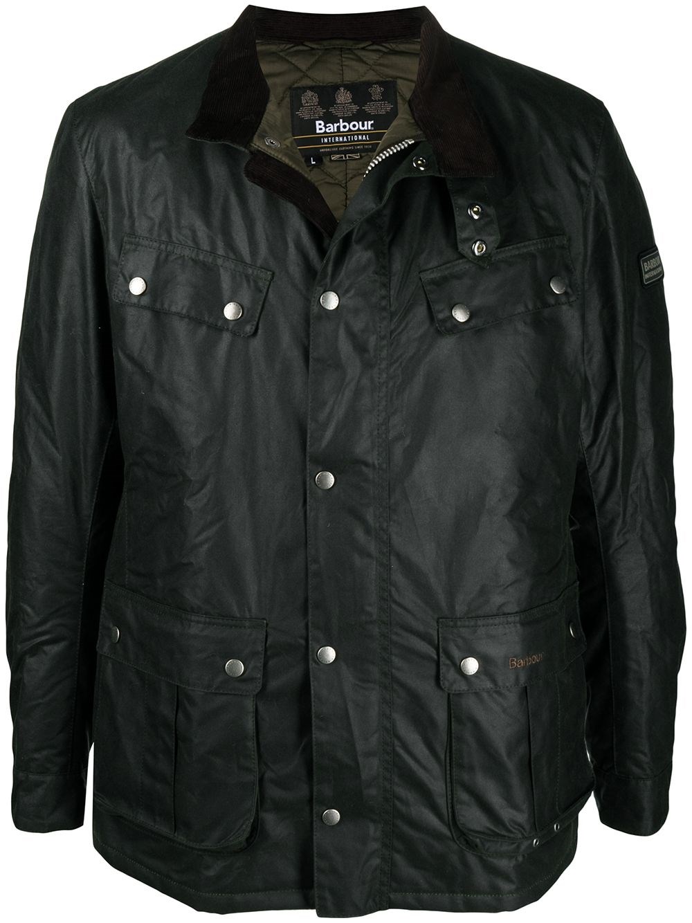 Barbour Duke Waxed Jacket In Green