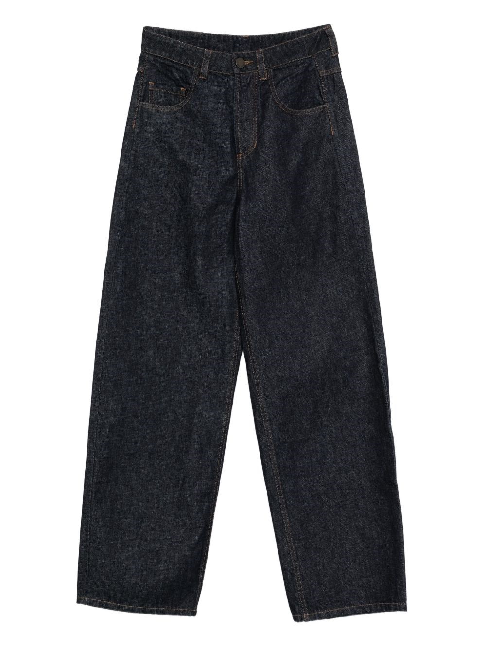 Uma Wang Patch-pocket Straight-leg Trousers In Blue