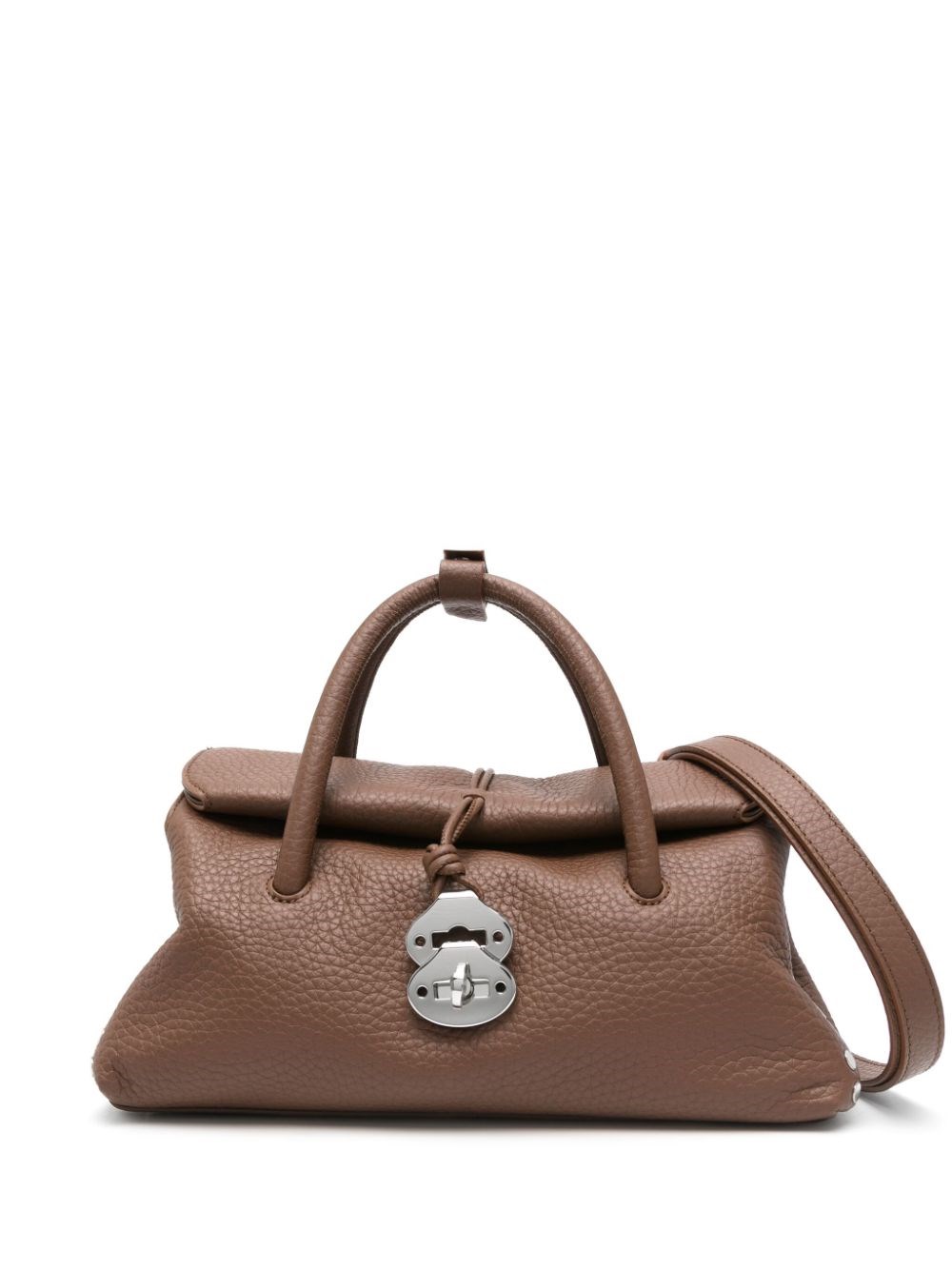 Zanellato Dotta Centauro Small Leather Handbag In Brown