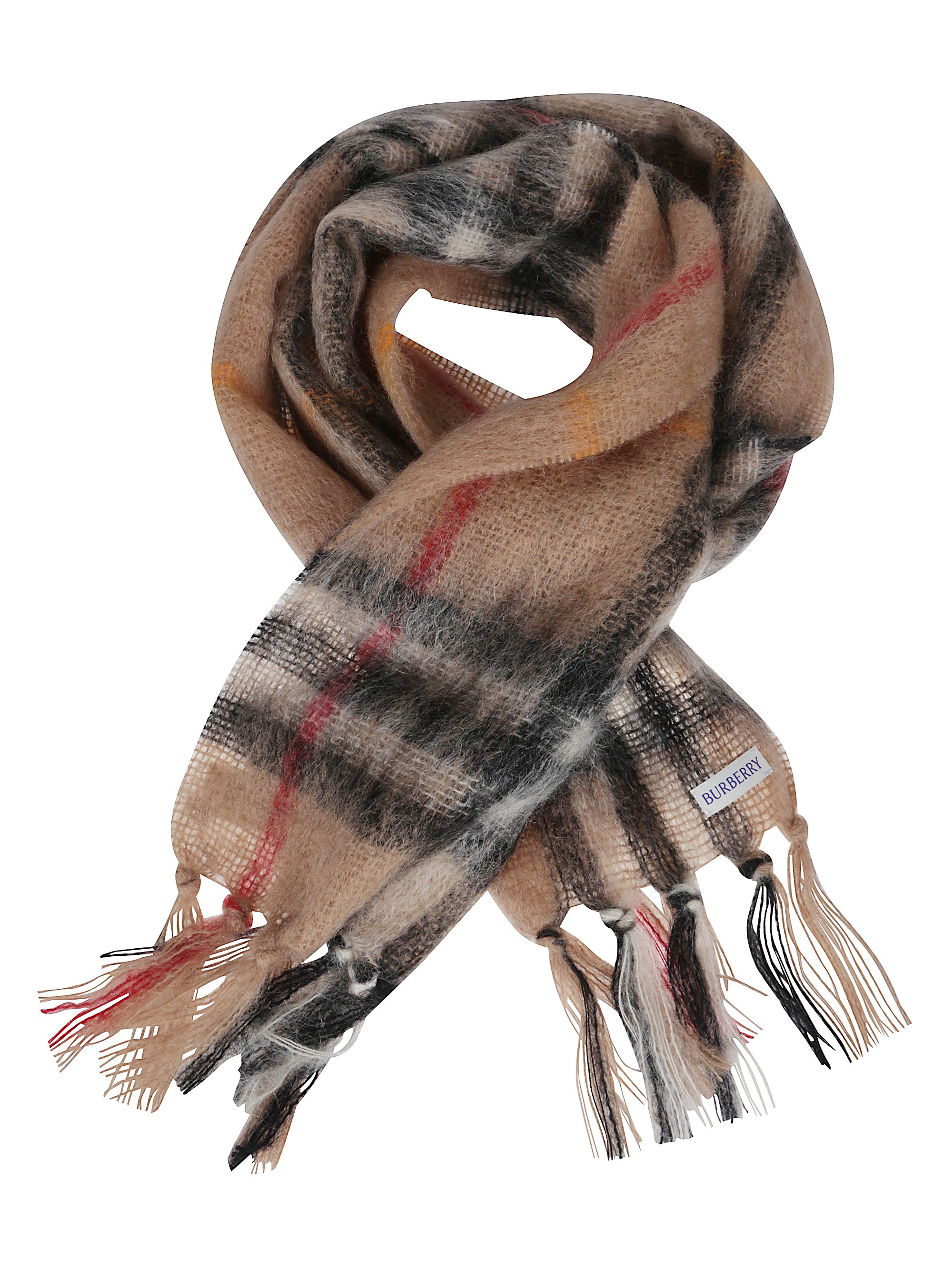 Burberry Men Check Print Scarf In Sand
