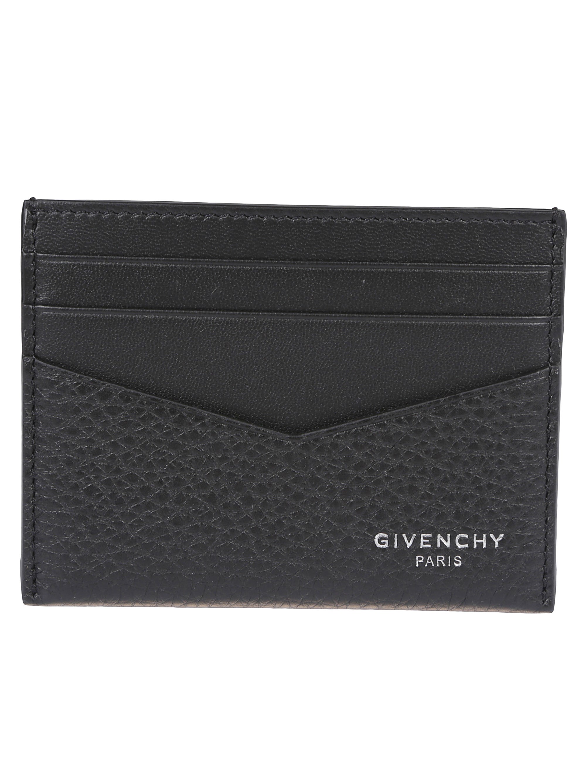Givenchy Textured Black Wallet With Multiple Card Slots In Black
