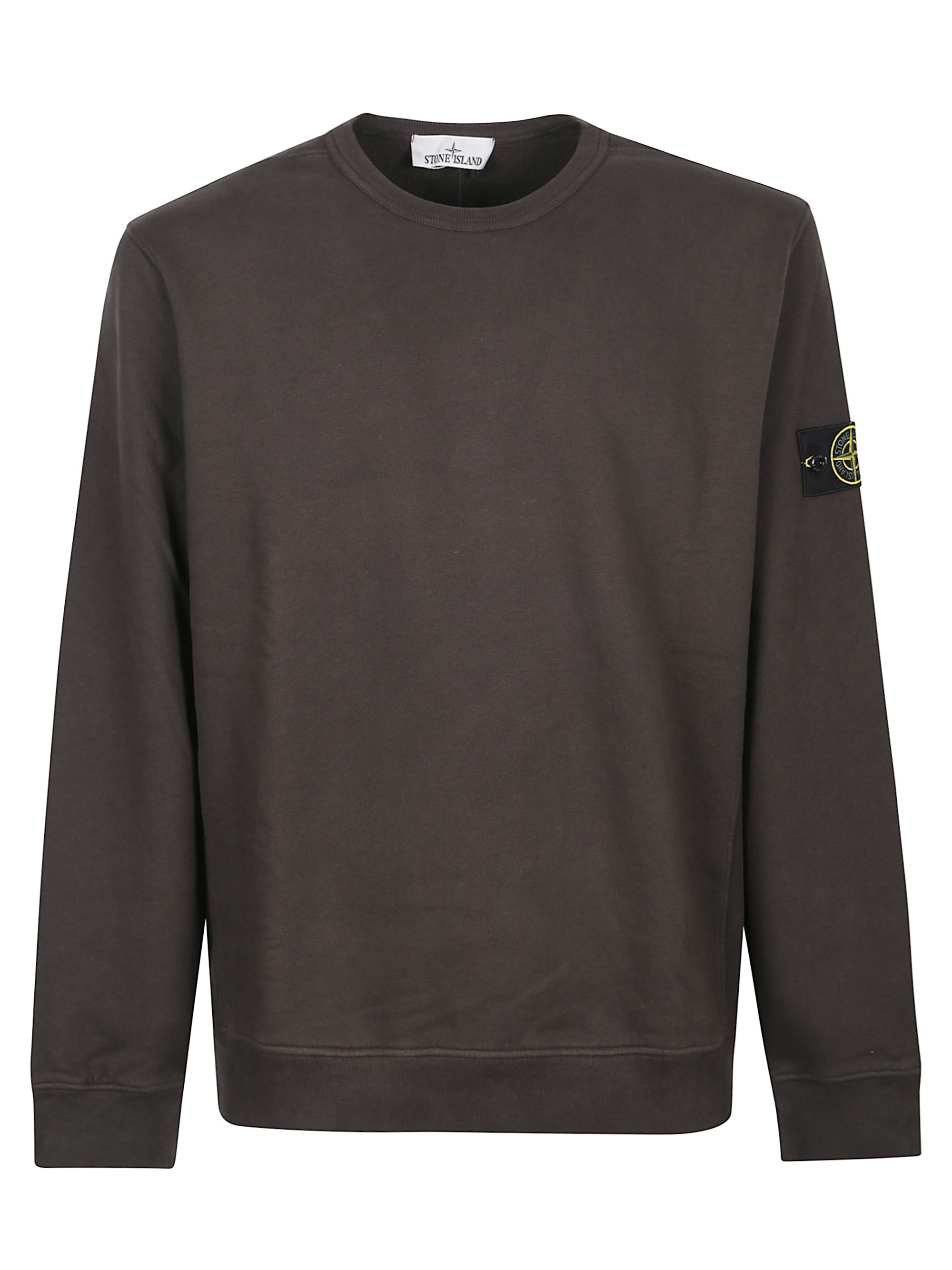Stone Island Sweatshirt With Logo In Brown