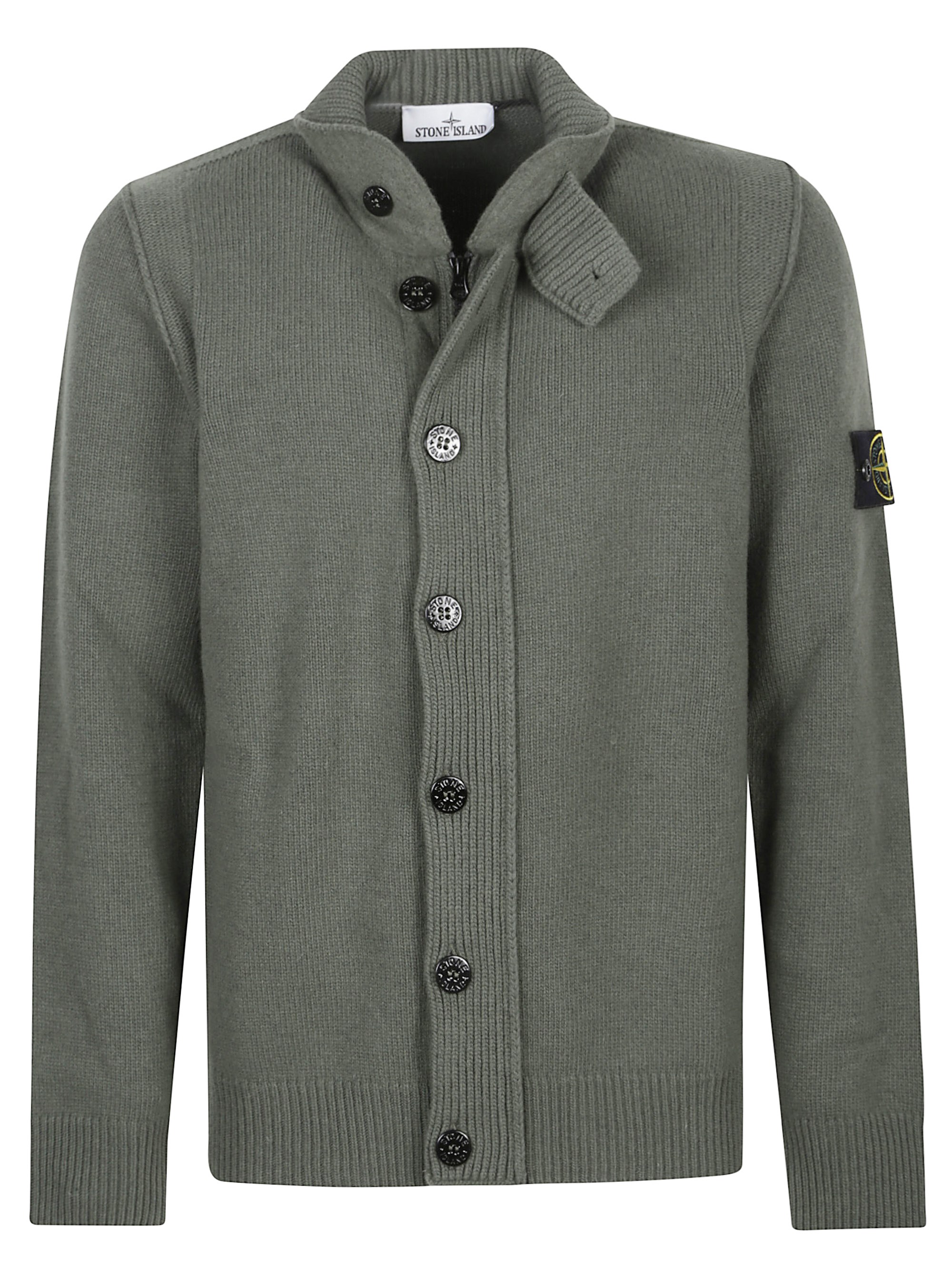 Cardigan Sweather With Logo - Stone Island - Modalova
