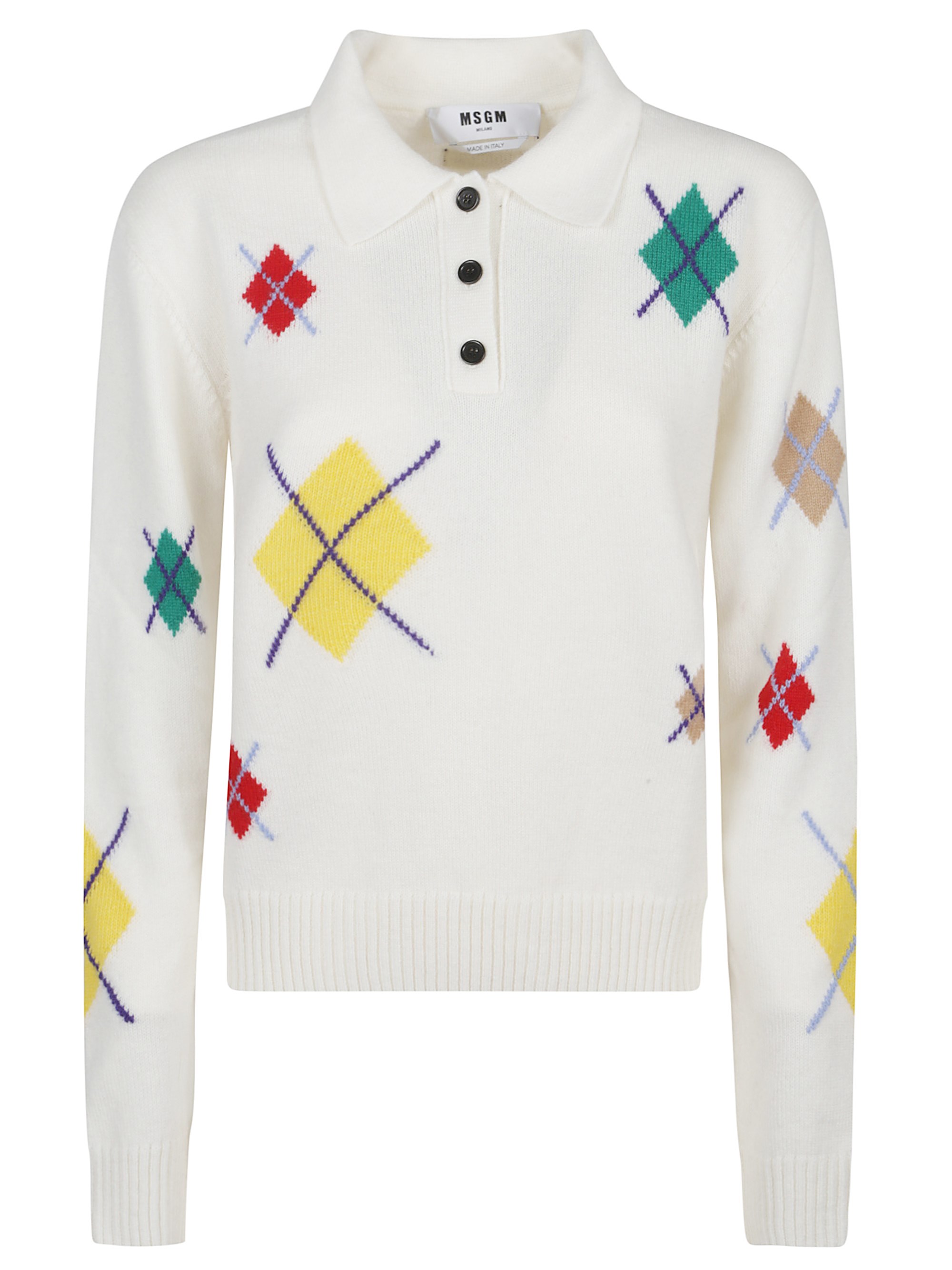 MSGM Knitted Polo Shirt - MSGM - Modalova