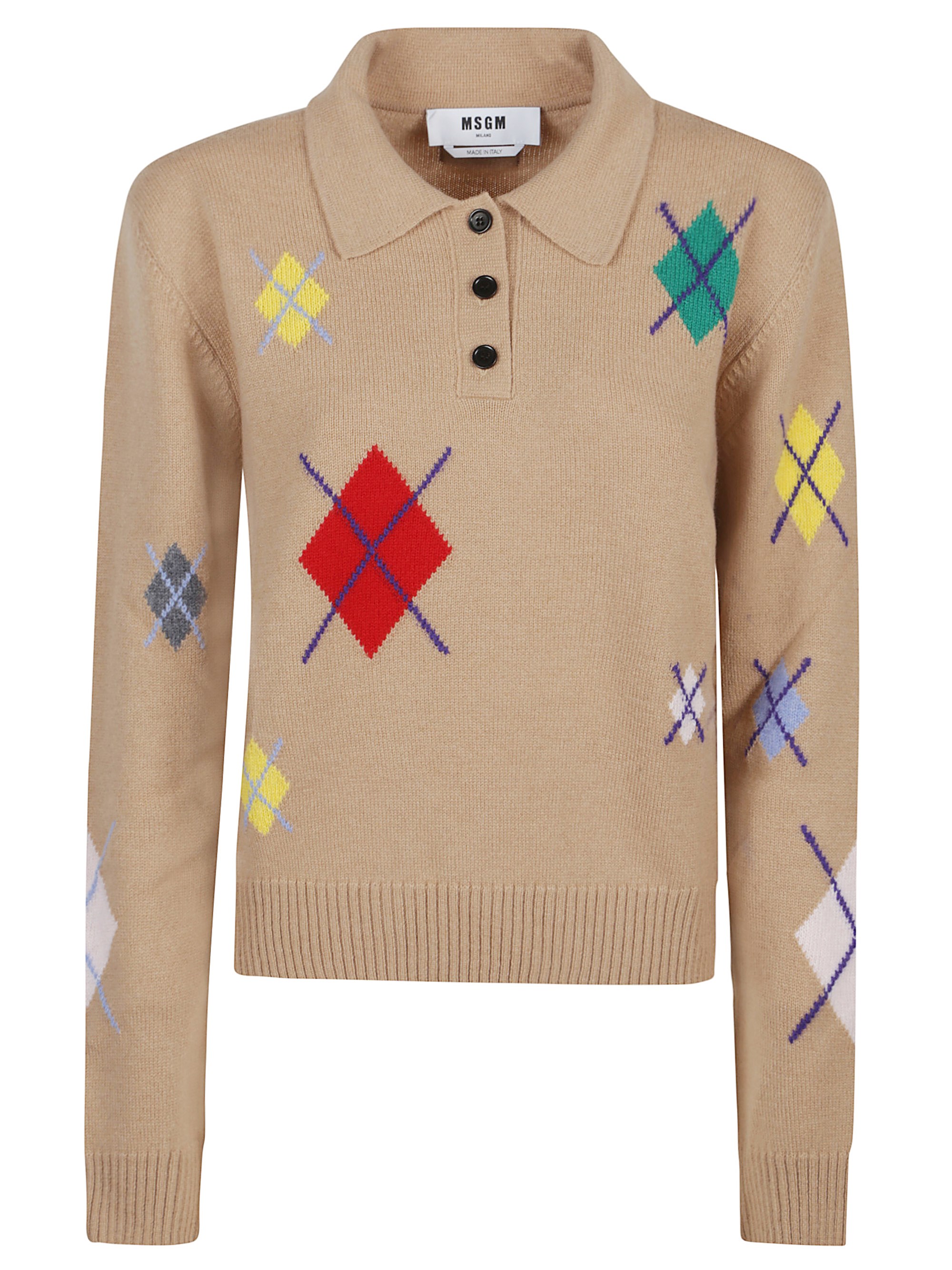 MSGM Knitted Polo Shirt - MSGM - Modalova