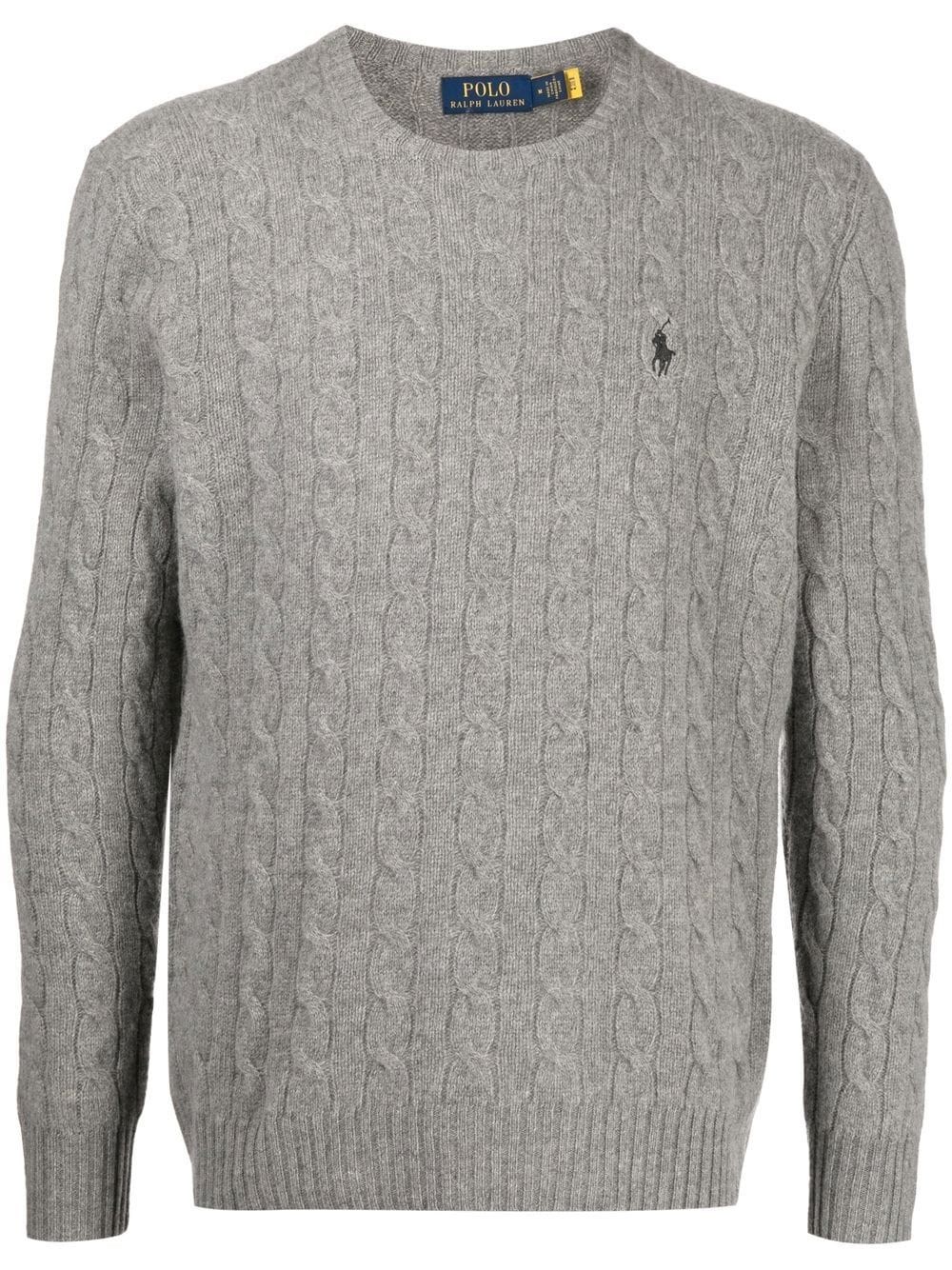 Polo Ralph Lauren Cable-knit Jumper In Gray