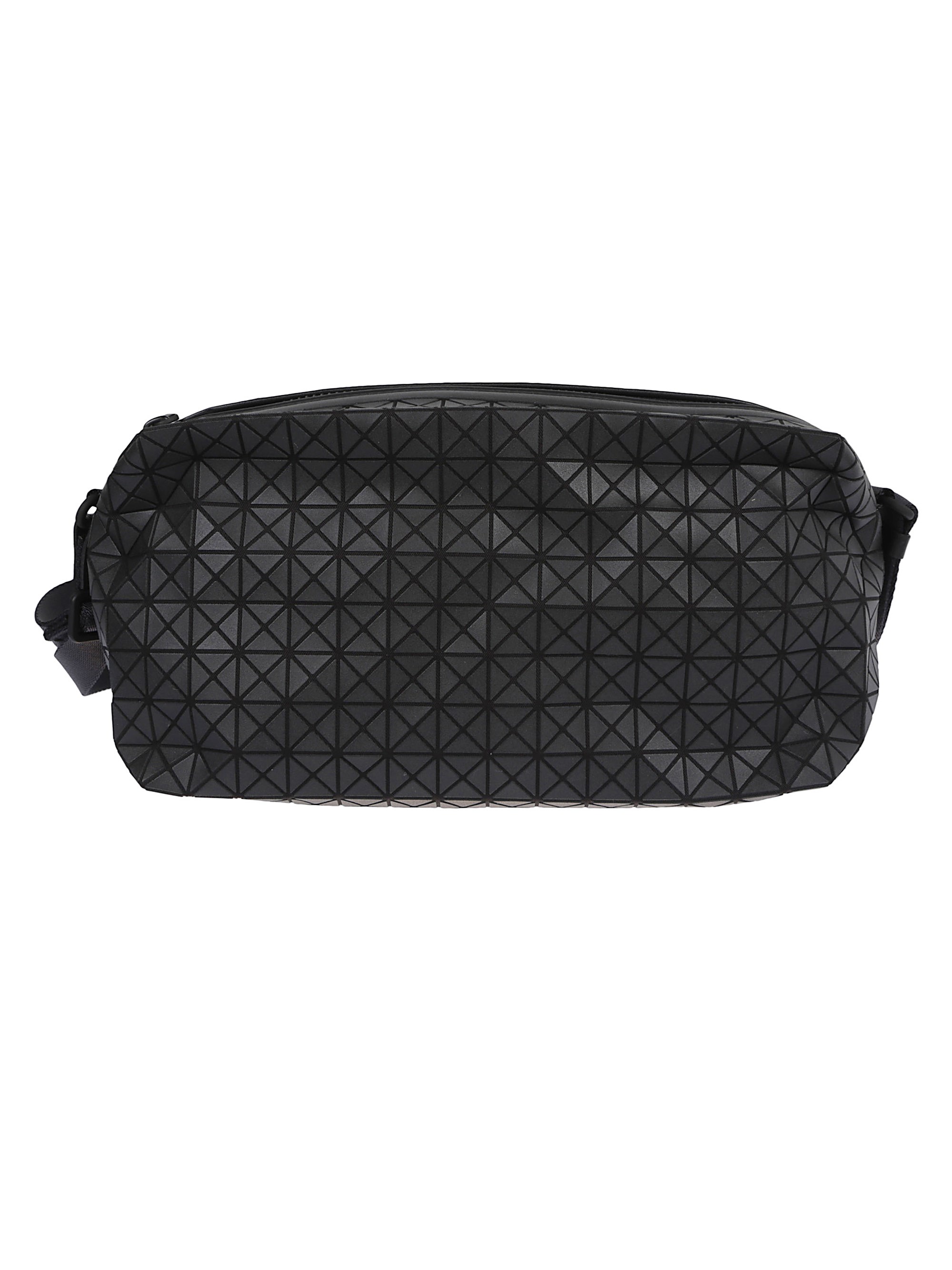 Bao Bao Issey Miyake Shoulder Bag With Geometric Pattern And Wrist Strap In Black