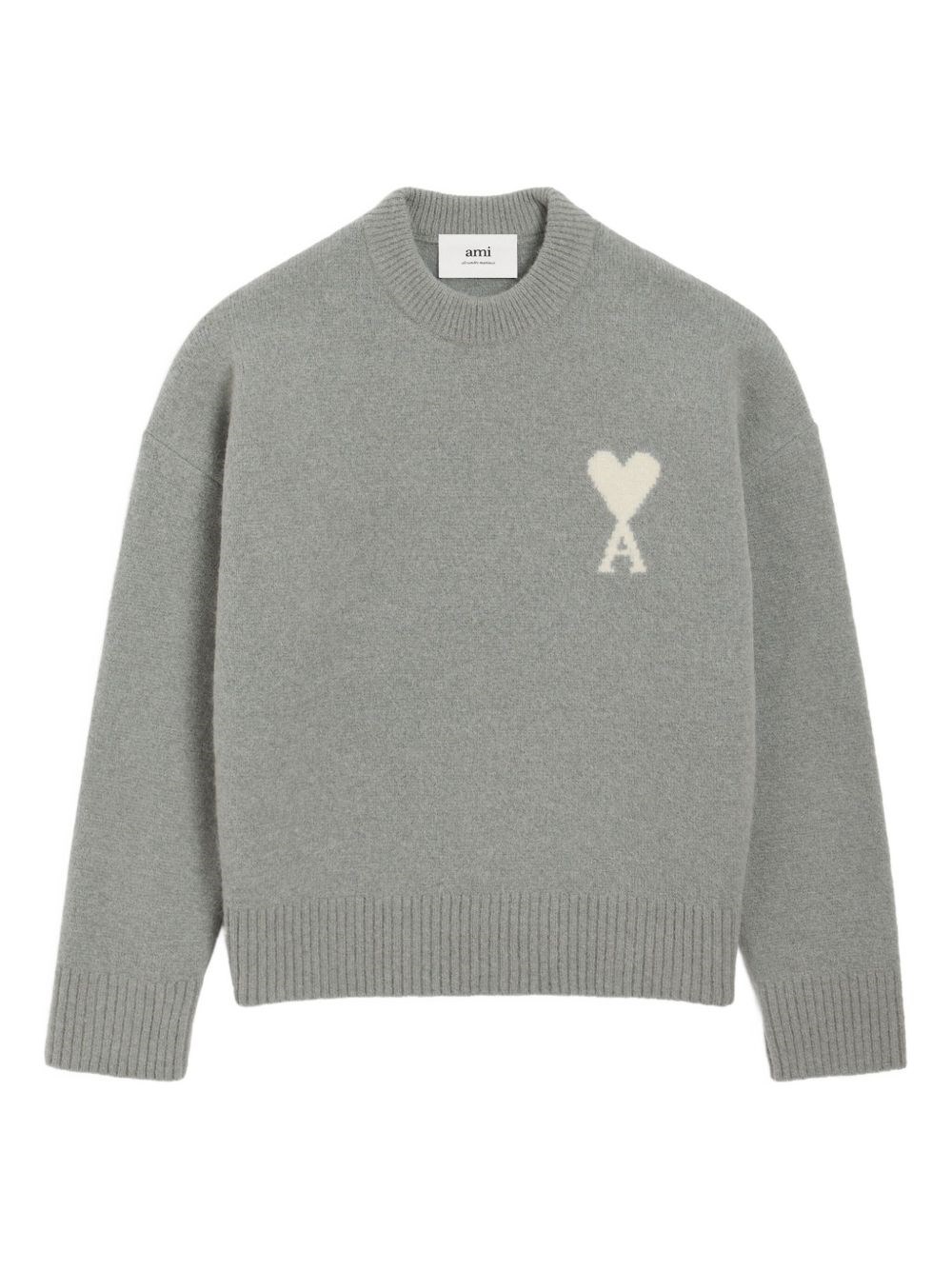 Alpaca And Wool Sweater With Logo - Ami Paris - Modalova