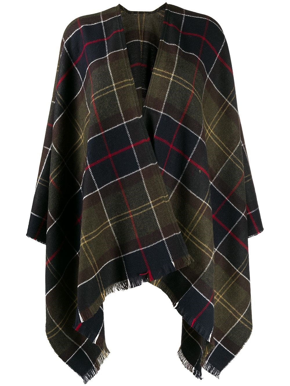 Barbour Scottish Wool Poncho In Brown