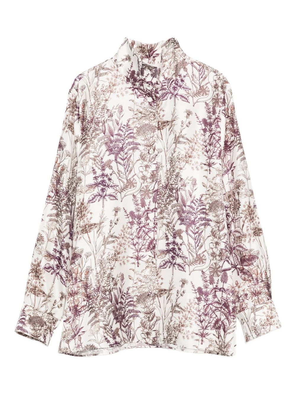 Trame Auree Printed Silk Shirt In Multi