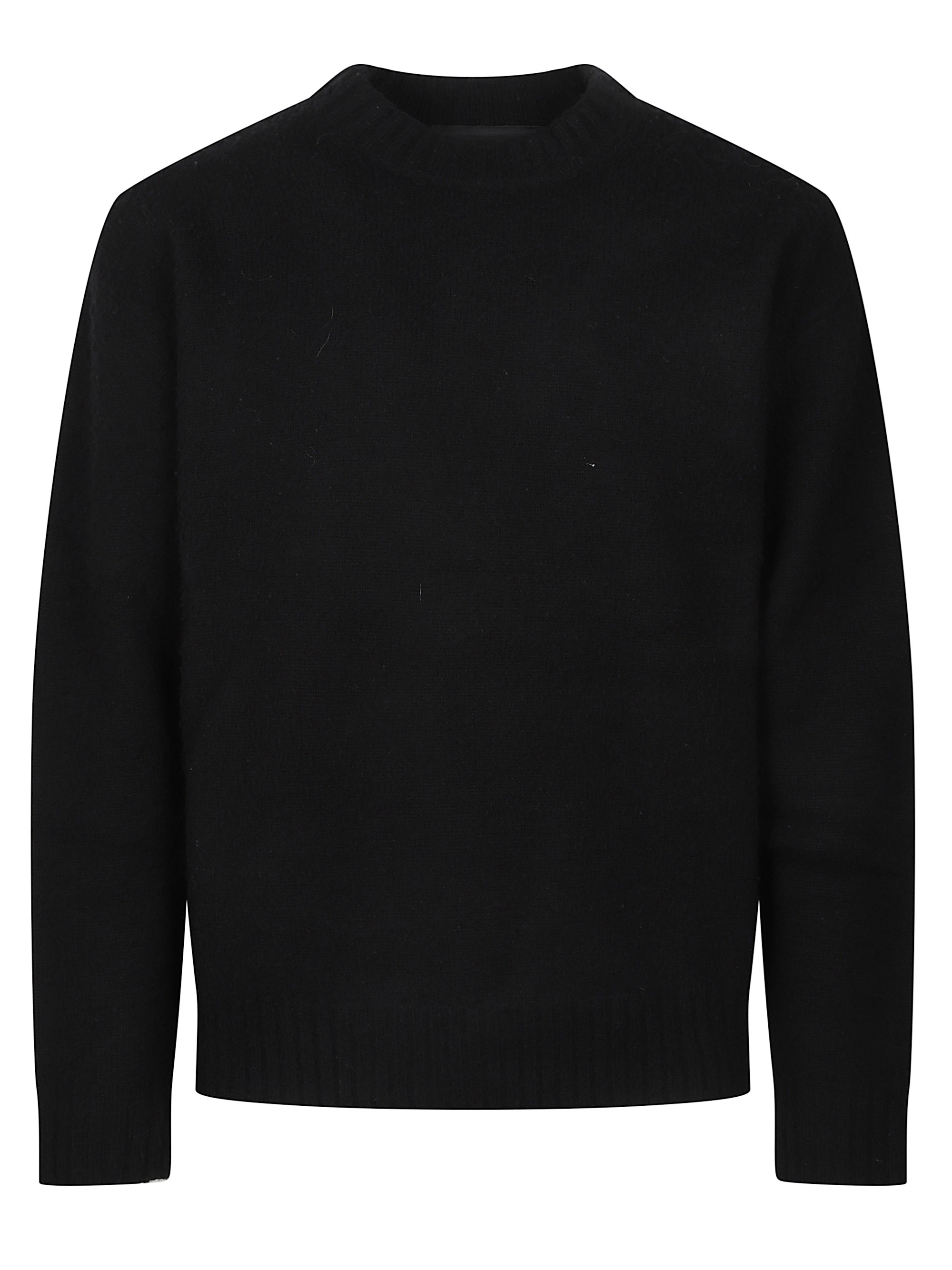 Axel Arigato Crew Neck Black Wool Blend Sweater In Black