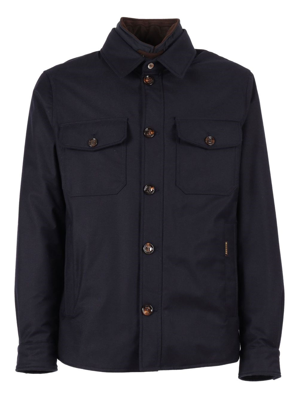 Moorer Tailored Black Wool And Cashmere Duino-ll Jacket In Blue