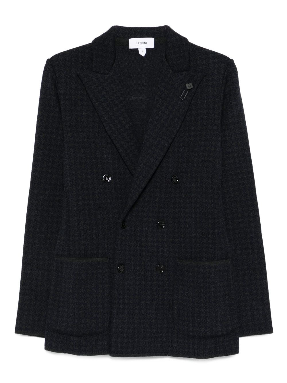 Double-Breasted Jacket With Houndstooth Pattern - Lardini - Modalova