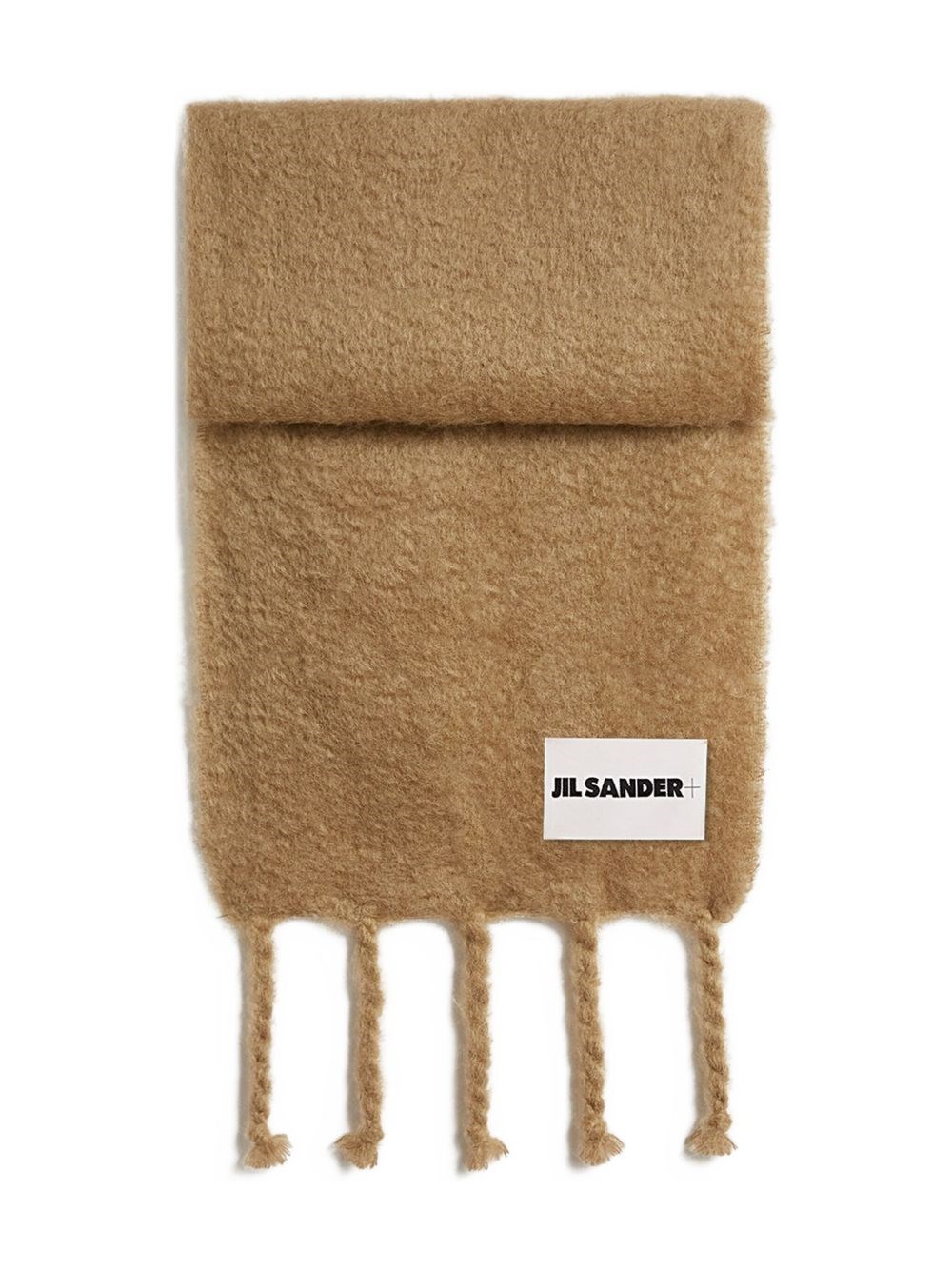 Jil Sander Men Mohair Blend Scarf In Sand
