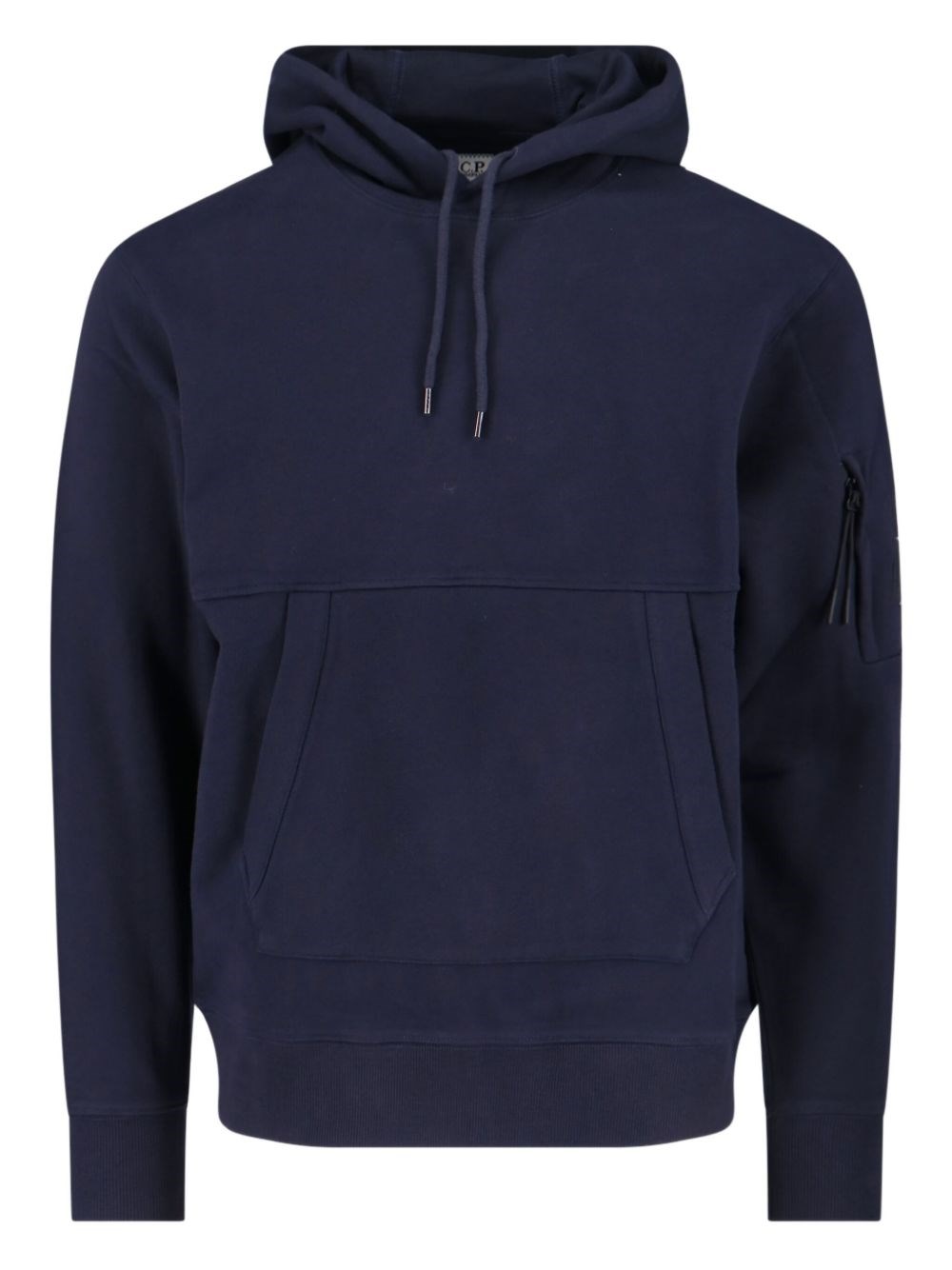 C.p. Company Men Sweatshirts Sweat Hooded In Diagonal Raised Fleece In Blue