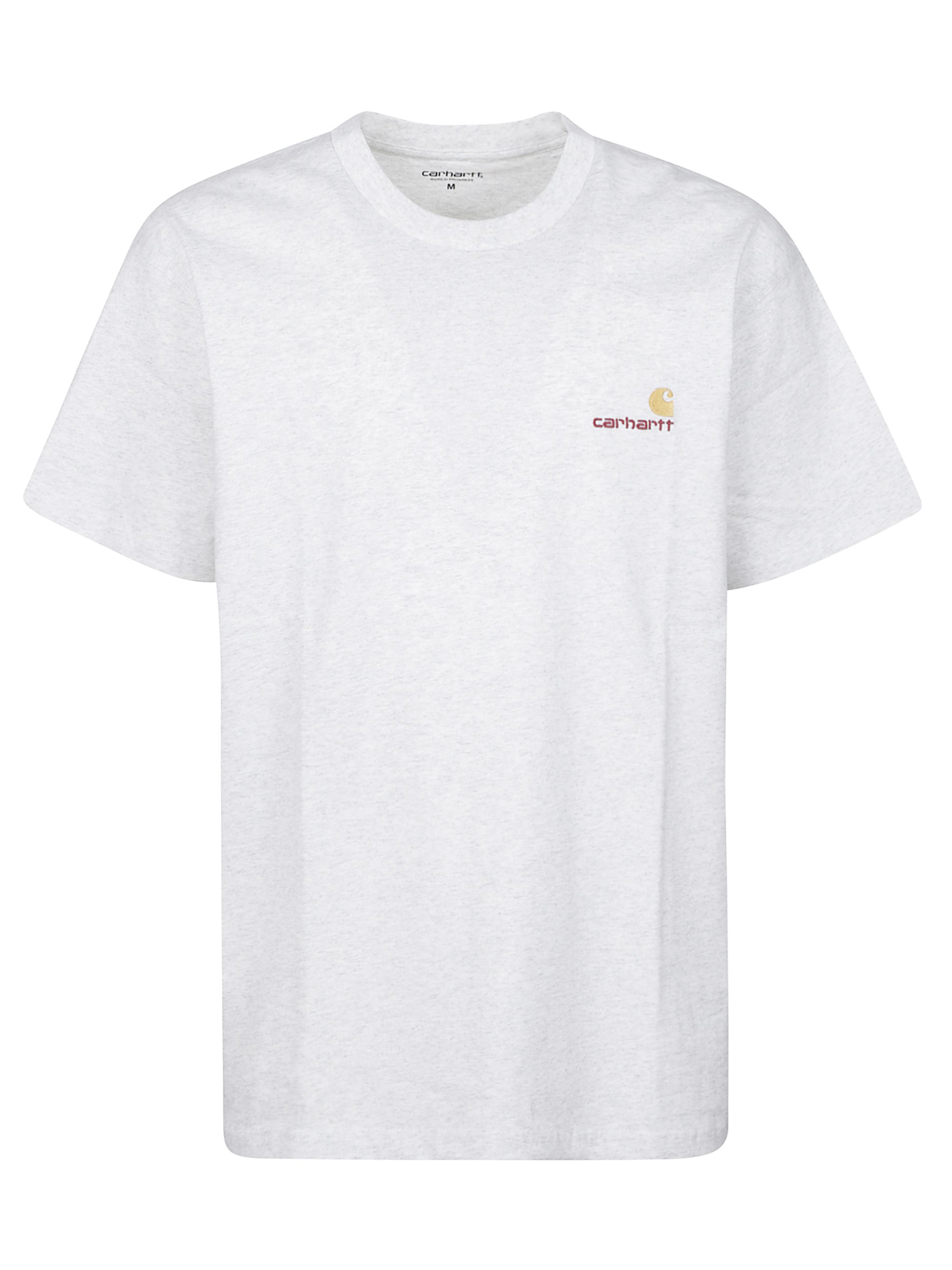 Carhartt Organic Cotton T-shirt With Frontal Logo In Gray