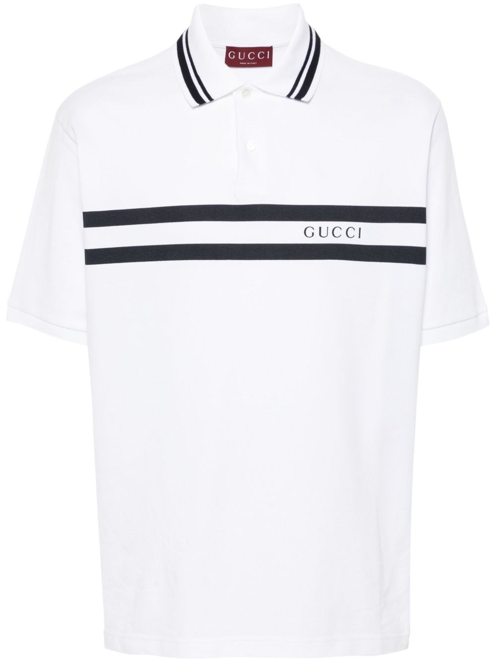 Gucci Ss Polo Stretch Cotton Piquet In White