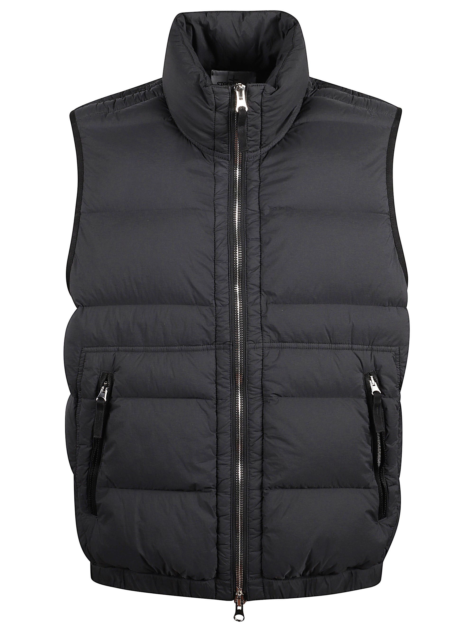 Stone Island Vest With Logo In Black