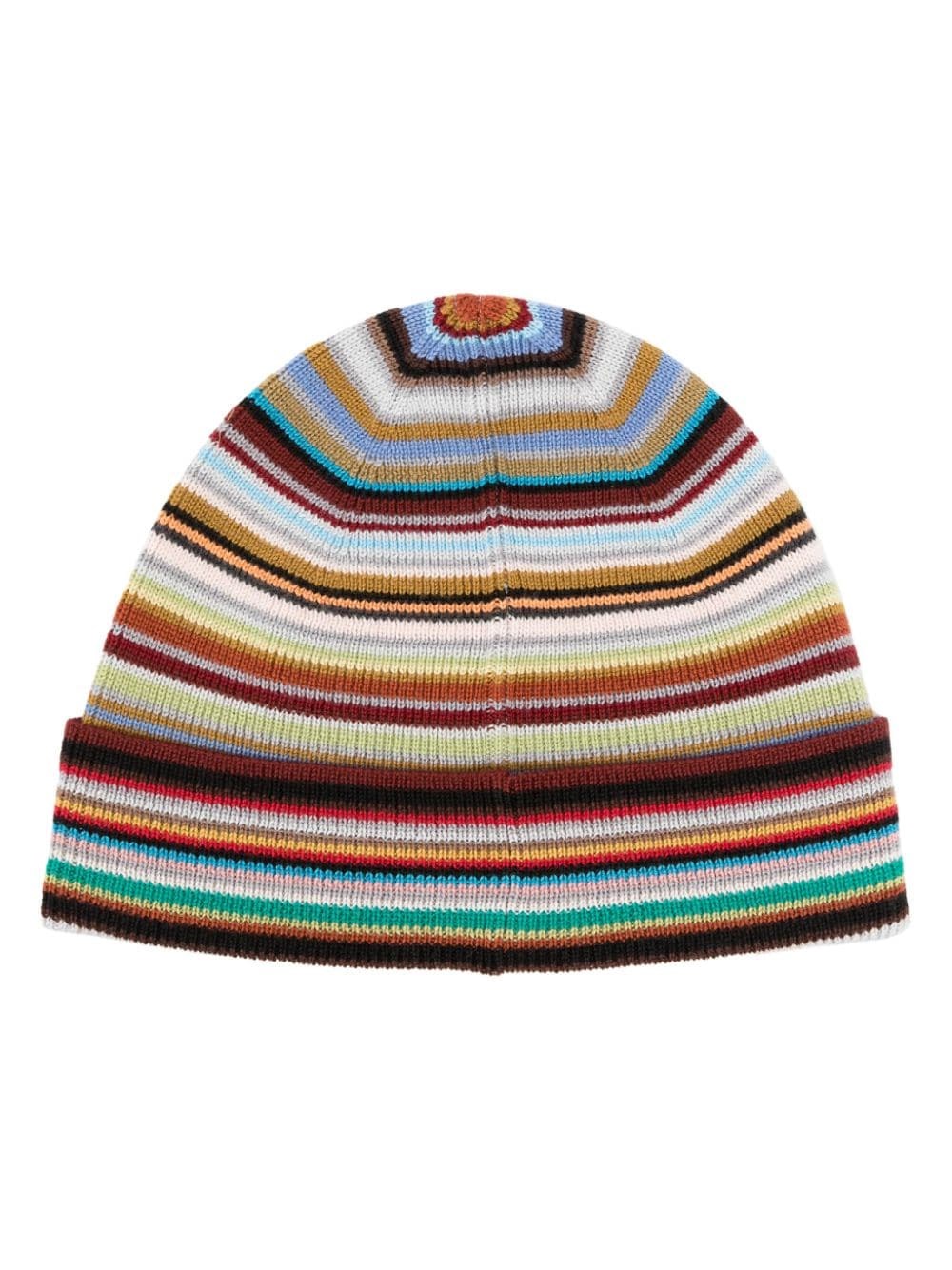 Paul Smith Patterned Intarsia-knit Virgin-wool Beanie In Multi