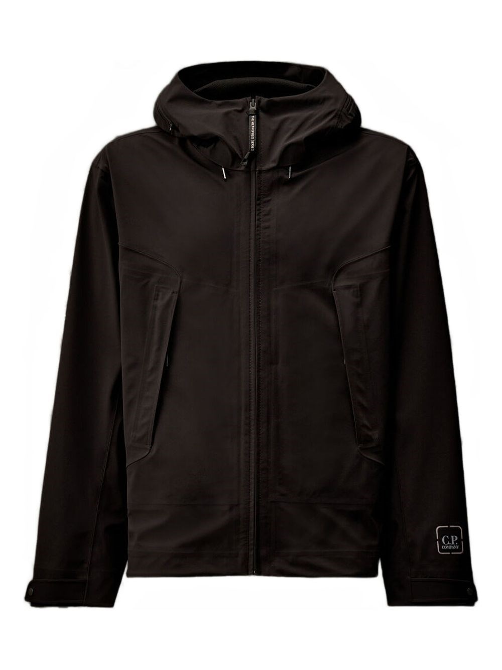 C.p. Company Metroshell Jacket With Hat In Black