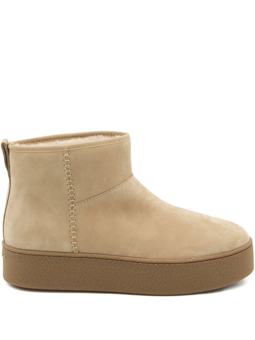 Hogan Ankle Boots Platform Sole In Brown