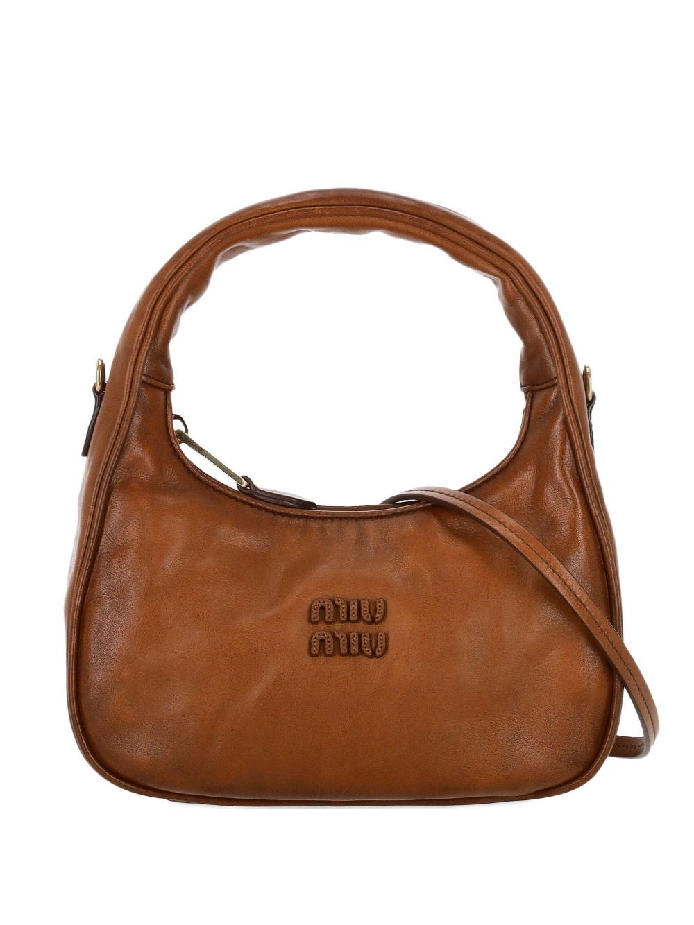 Wander Small Leather Hobo Bag - Miu Miu - Modalova
