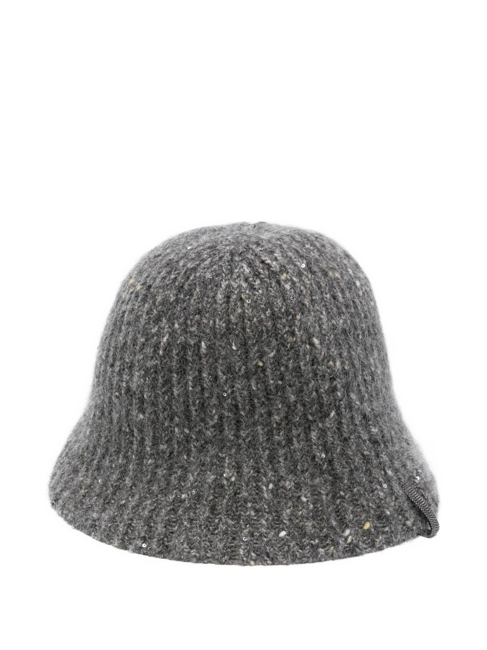 Brunello Cucinelli Wool Cloche Hat In Gray